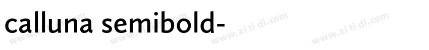calluna semibold字体转换